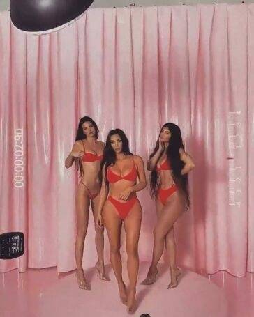 Kylie Jenner Thong Lingerie Skims BTS photo Leaked - Usa on modelclub.info