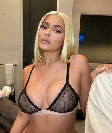Kylie Jenner Sheer See Through Lingerie Nip Slip Set Leaked - Usa