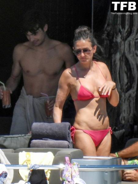 Demi Moore Looks Sensational at 59 in a Red Bikini on Vacation in Greece on modelclub.info