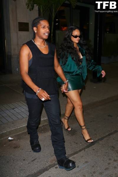 Rihanna & ASAP Rocky Enjoy a Date Night at the Ned Hotel