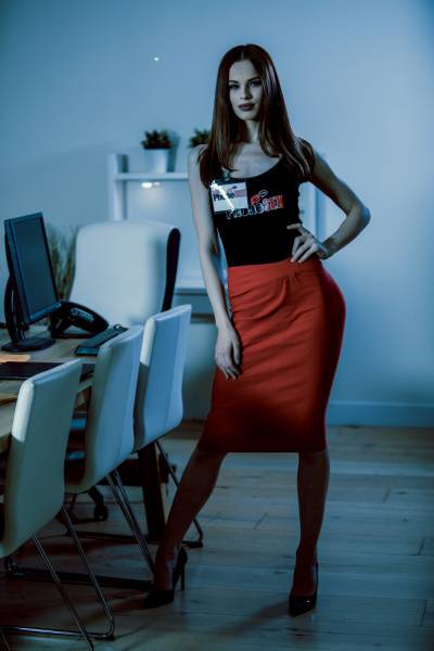 Skinny Brunette With Long Legs Gets Screwed In The Office photos (Xander Corvus, Jillian Janson) - definebabe.com