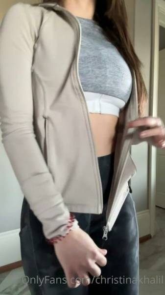 Christina Khalil Sexy Gym Outfit Strip Onlyfans Video Leaked on modelclub.info